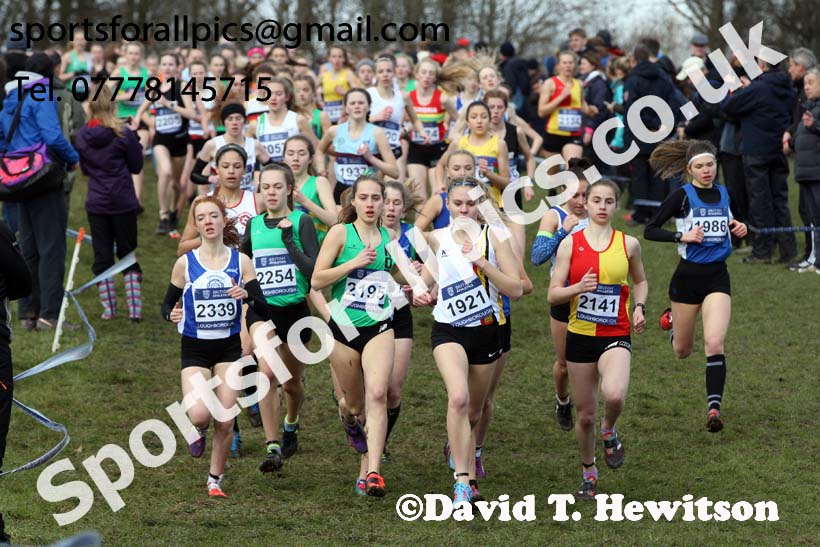 Womens under-17s 2019 British Athletics Inter Counties Cross Country, Prestwood Hall, Loughborough. Photo:  David T. Hewitson/Sports for All Pics